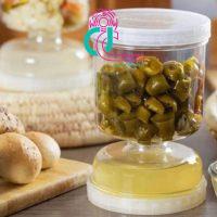 ظرف ترشیجات ساعت شنی