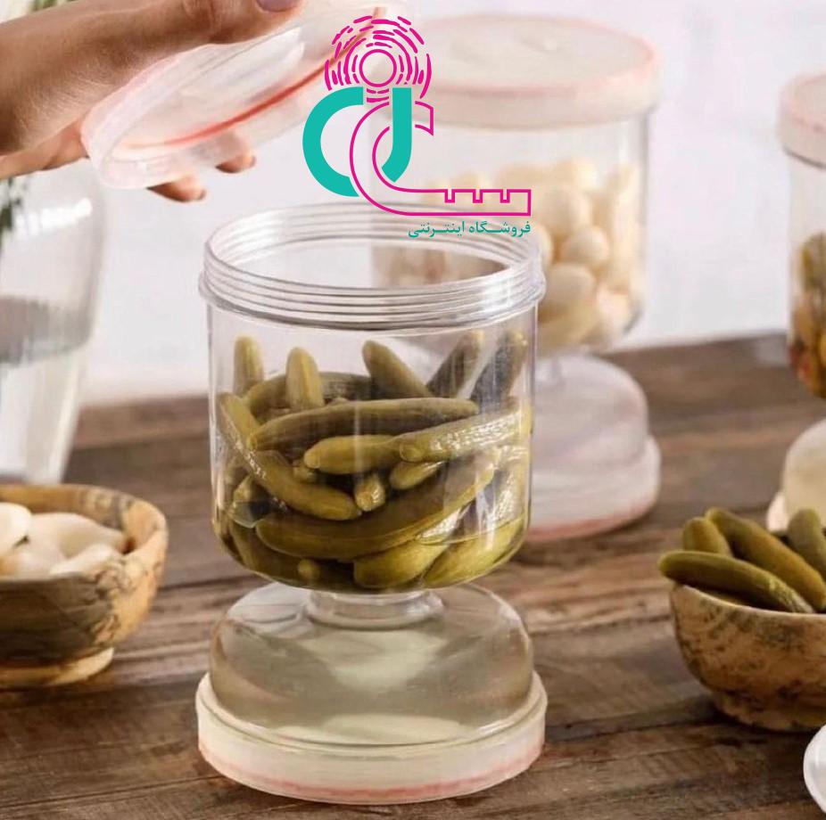 ظرف ترشیجات ساعت شنی - Image 4