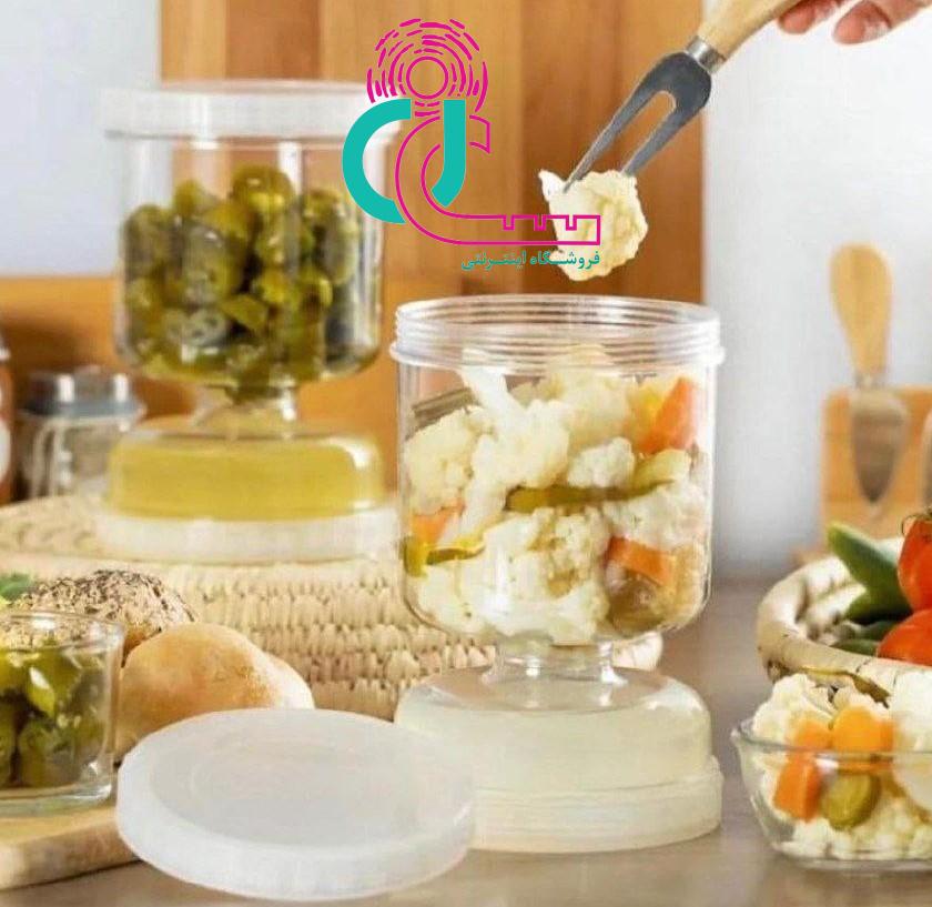 ظرف ترشیجات ساعت شنی - Image 2